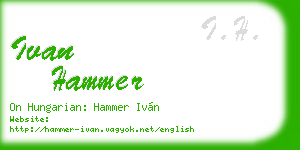 ivan hammer business card